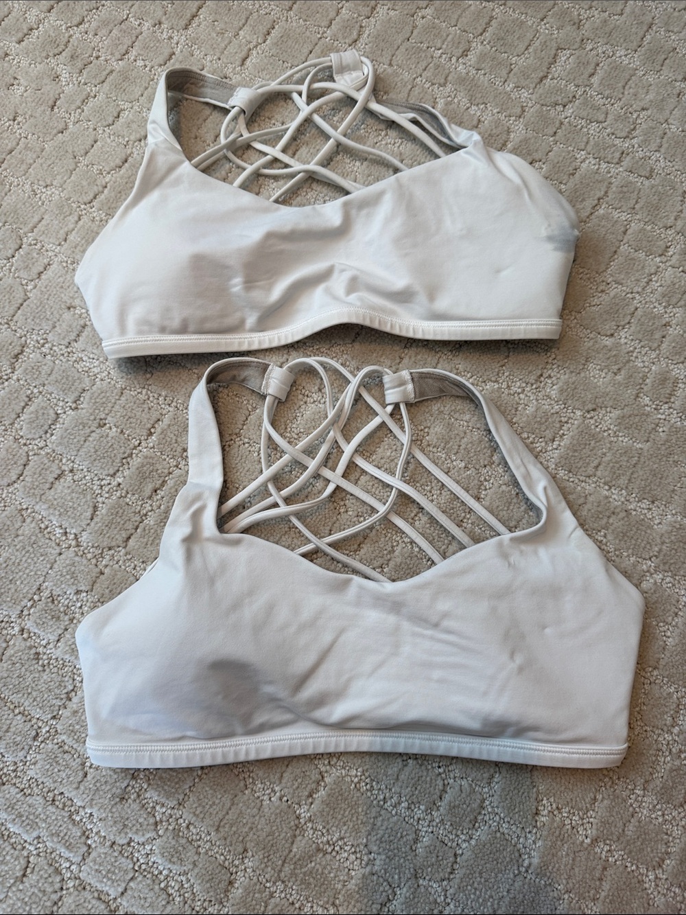 lululemon athletica White Strappy Back Sports Bra